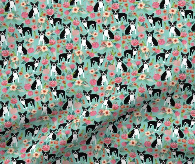 Boston Terrier Fabric