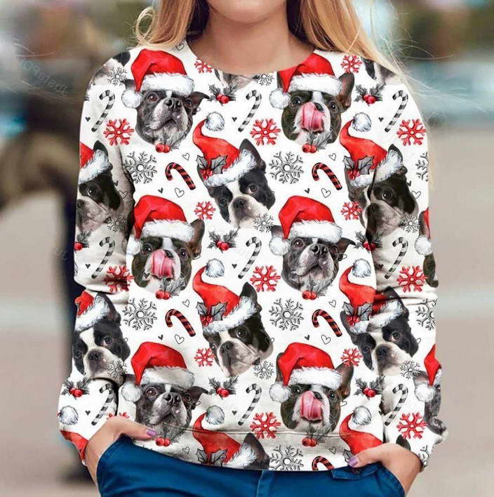 Boston Terrier Christmas Sweater