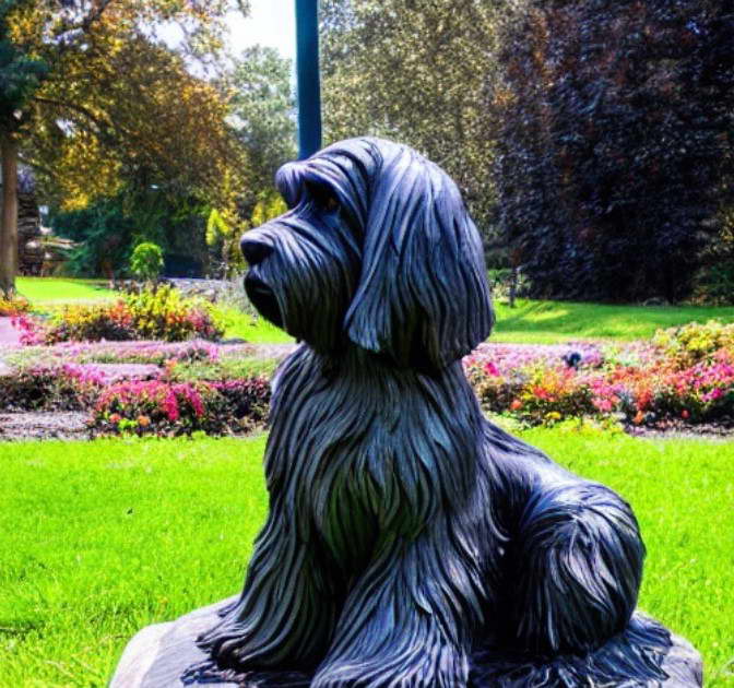 Tibetan Terrier Garden Statue