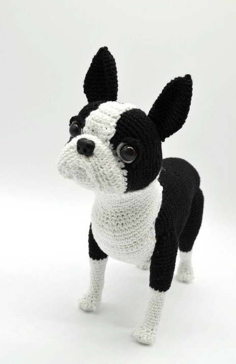 Boston Terrier Crochet Hat