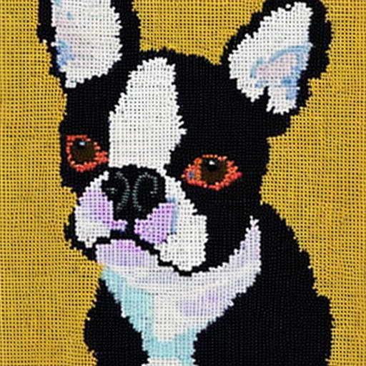 Boston Terrier Needlepoint Kit